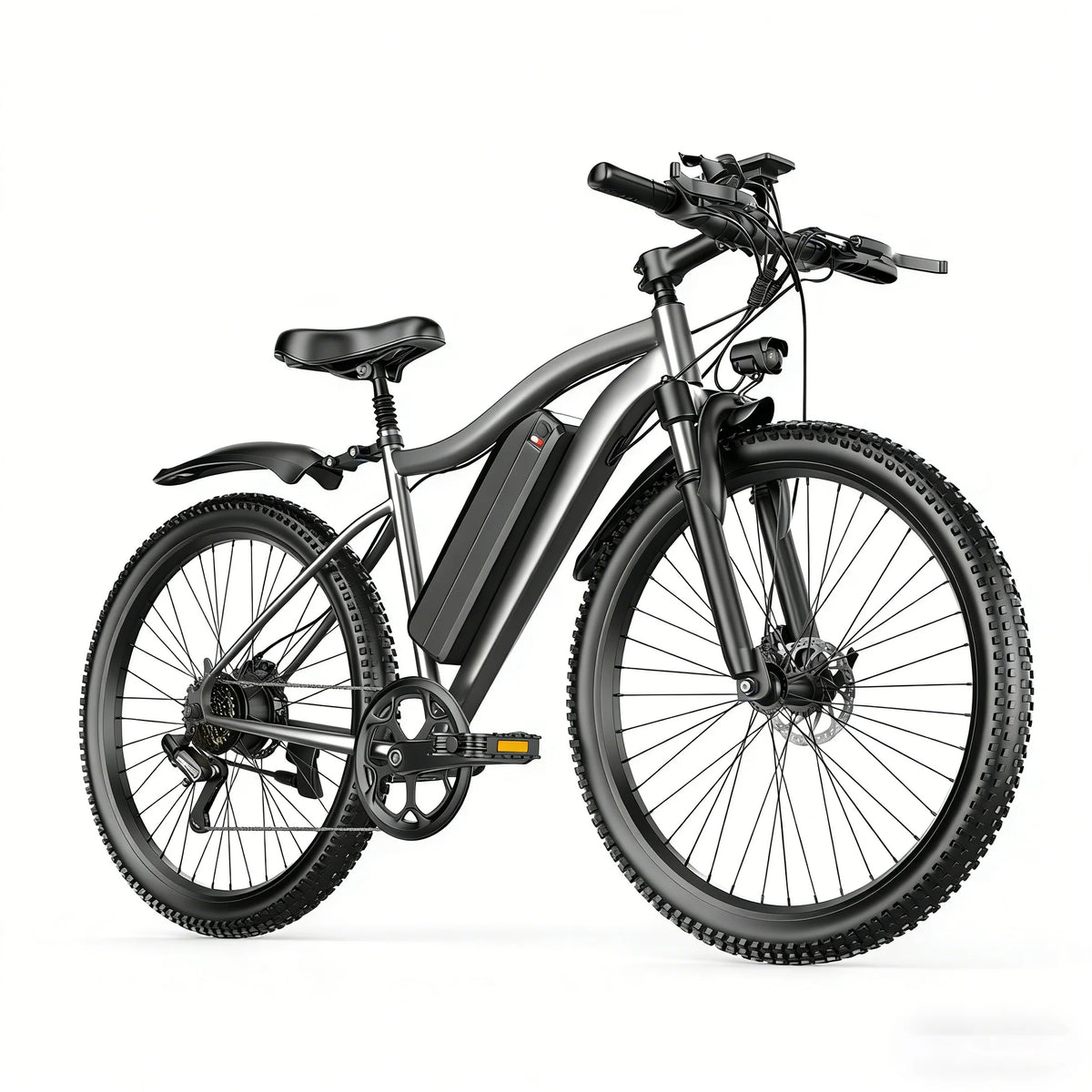 Uplee 26" City Electric Bike For Adults 500W Motor 740W Peak 48V 13AH Battery 7-Speed E-Bike With Dual Disc Brake LED