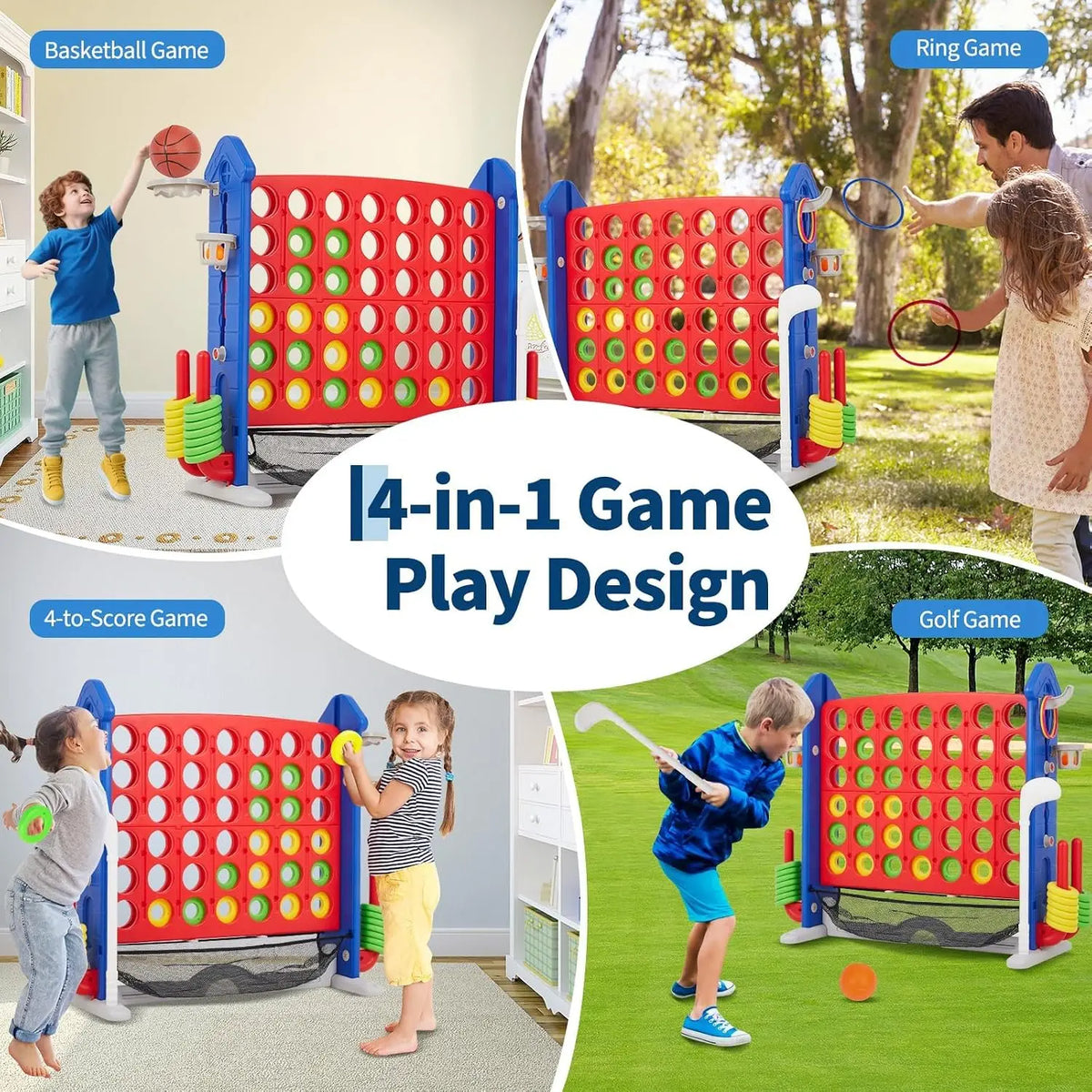 TWISTER.CK Giant Four In A Row Indoor Outdoor Family Game