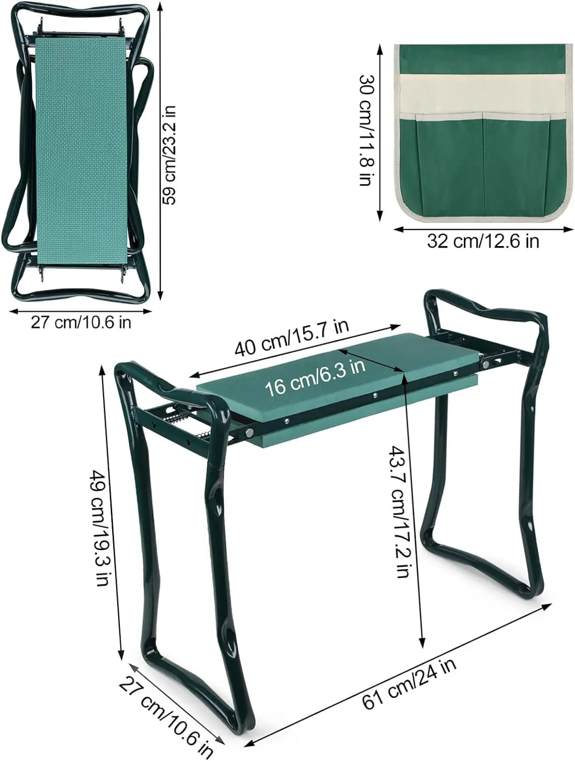 Portable Folding Garden Kneeler And Seat Bench
