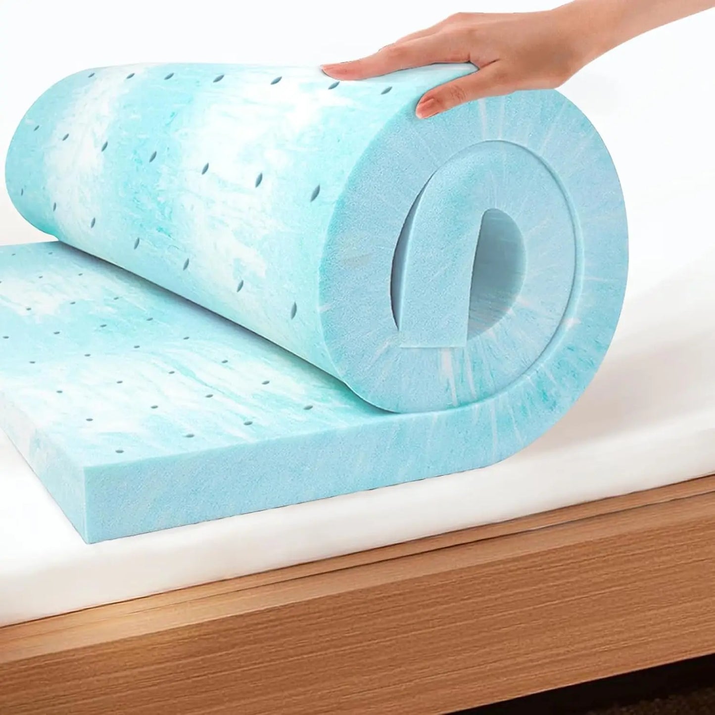 Gel Memory Foam Mattress Topper, 3 Inch Full With Removable Breathable Soft Cover, Cooling Bed Topper For Comfort Body Suppo