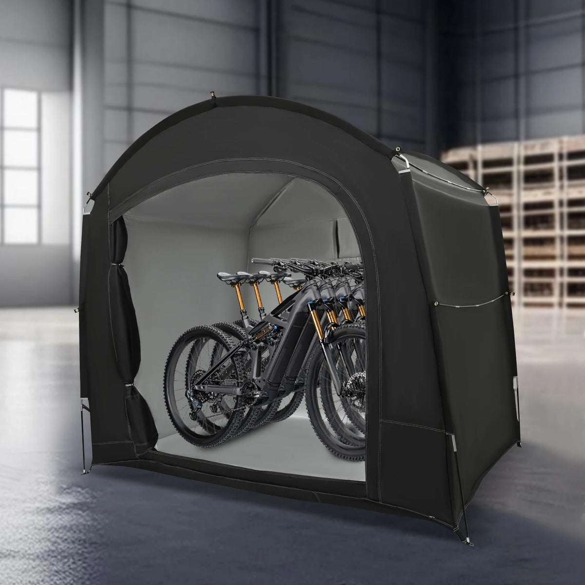 Portable Waterproof Bicycle Storage Shelter with Oxford Fabric Cover
