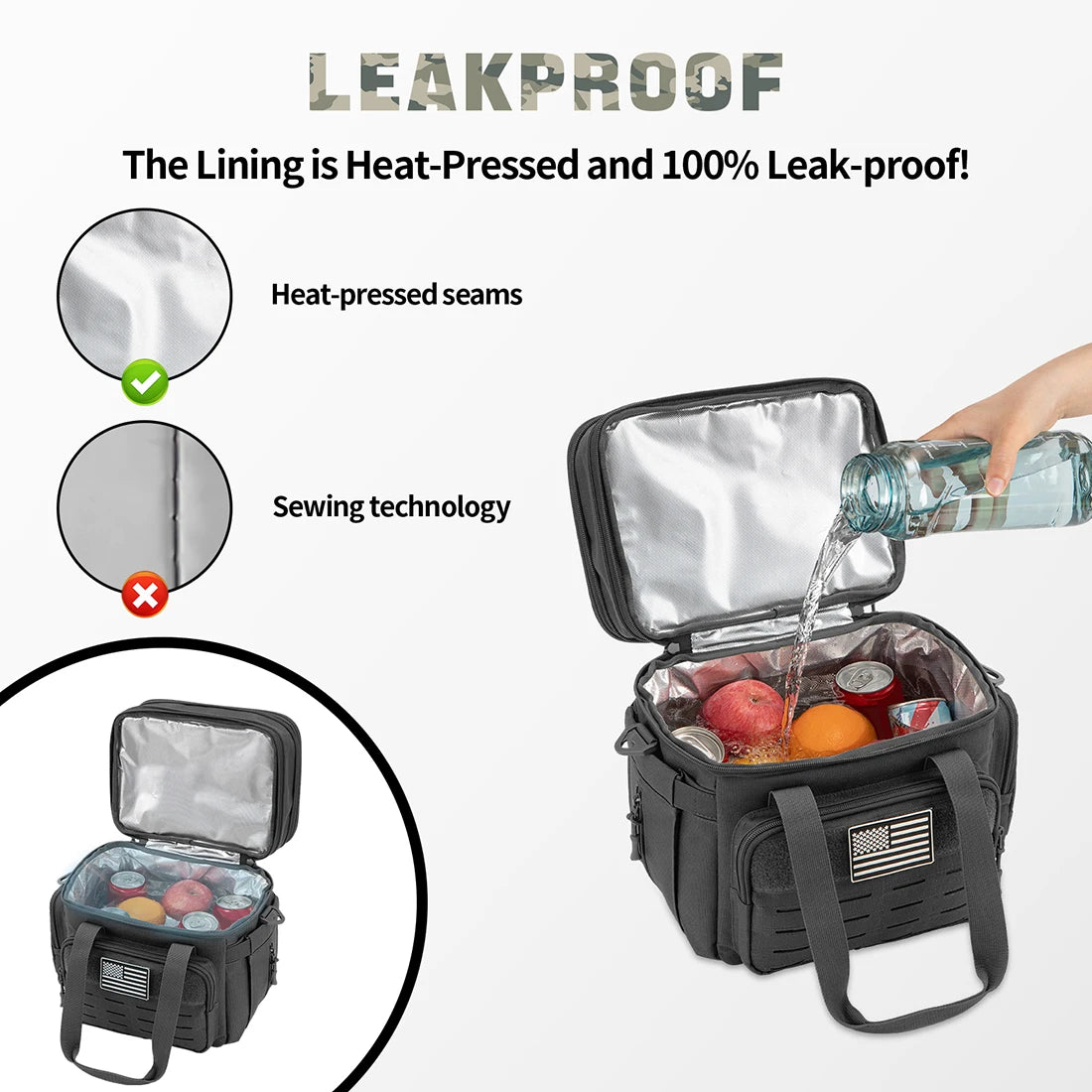 Refire Gear Tactical Insulated Lunch Bag Leakproof Expandable Cooler