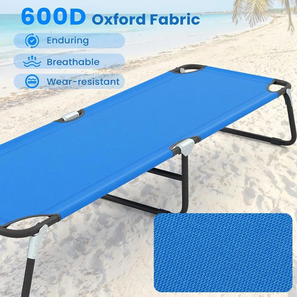 olding Camping Cot 2 Pack, Portable Ultralight Compact Sleng Cot Bed or Adults with rd abric, or Outdoor Travel Backpacking Hiki