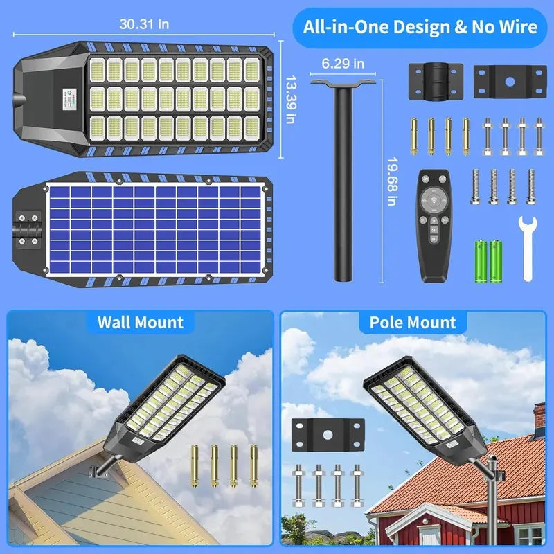 Solar Security Light Outdoor With Motion Sensor Dusk To Dawn