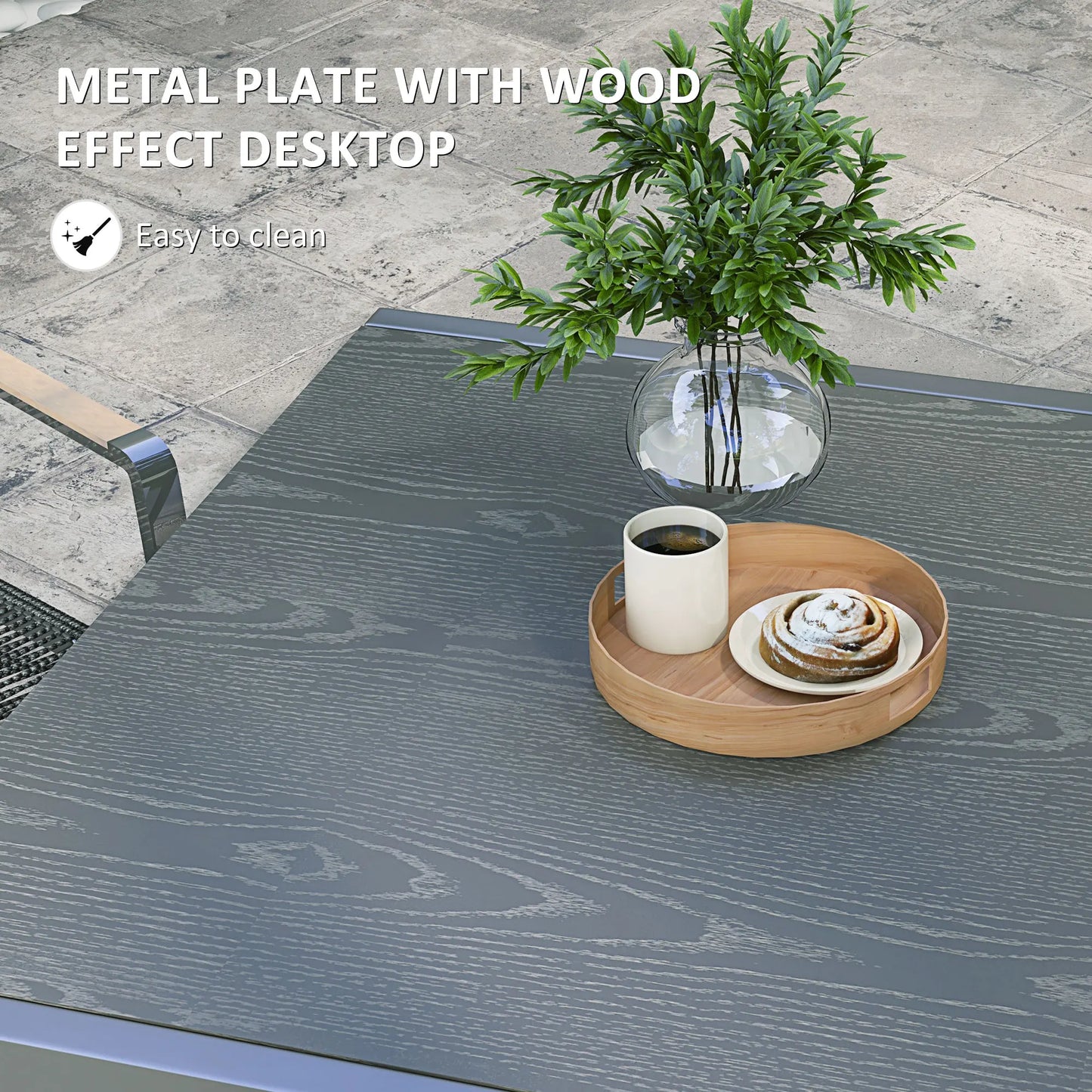 Extendable Outdoor Dining Table With Sturdy Aluminum Frame