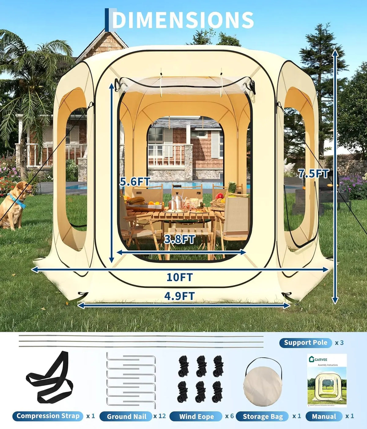TACLEEKII Pop Up Screen Tent Portable Instant Bubble Shelter