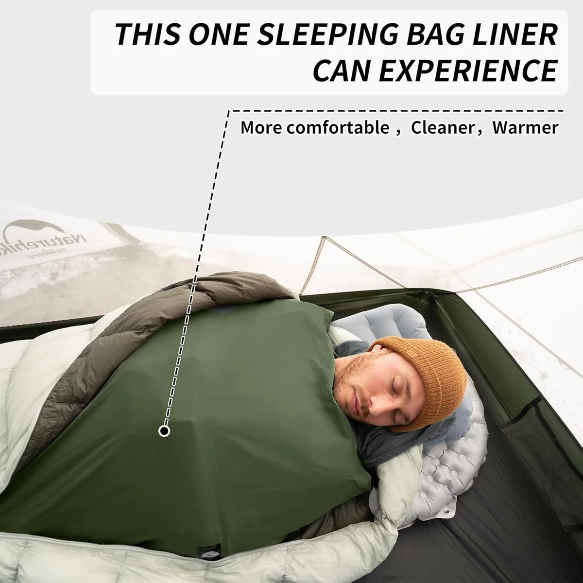Naturehike Ultralight Portable Mummy Sleeping Bag Liner for Travel