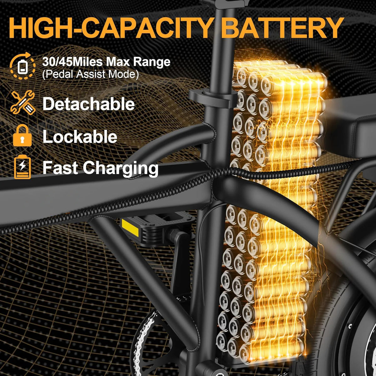 Ladped Foldable Mini Electric Bike With 500W Motor Dual Seat