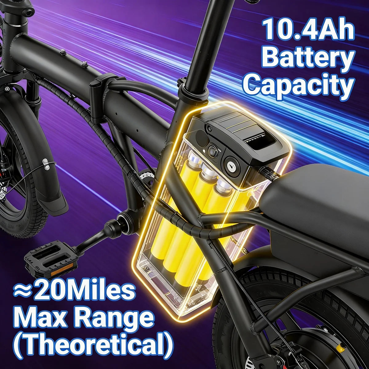 HEZZO T5 Folding Electric Bike 750W Peak Motor Disc Brakes