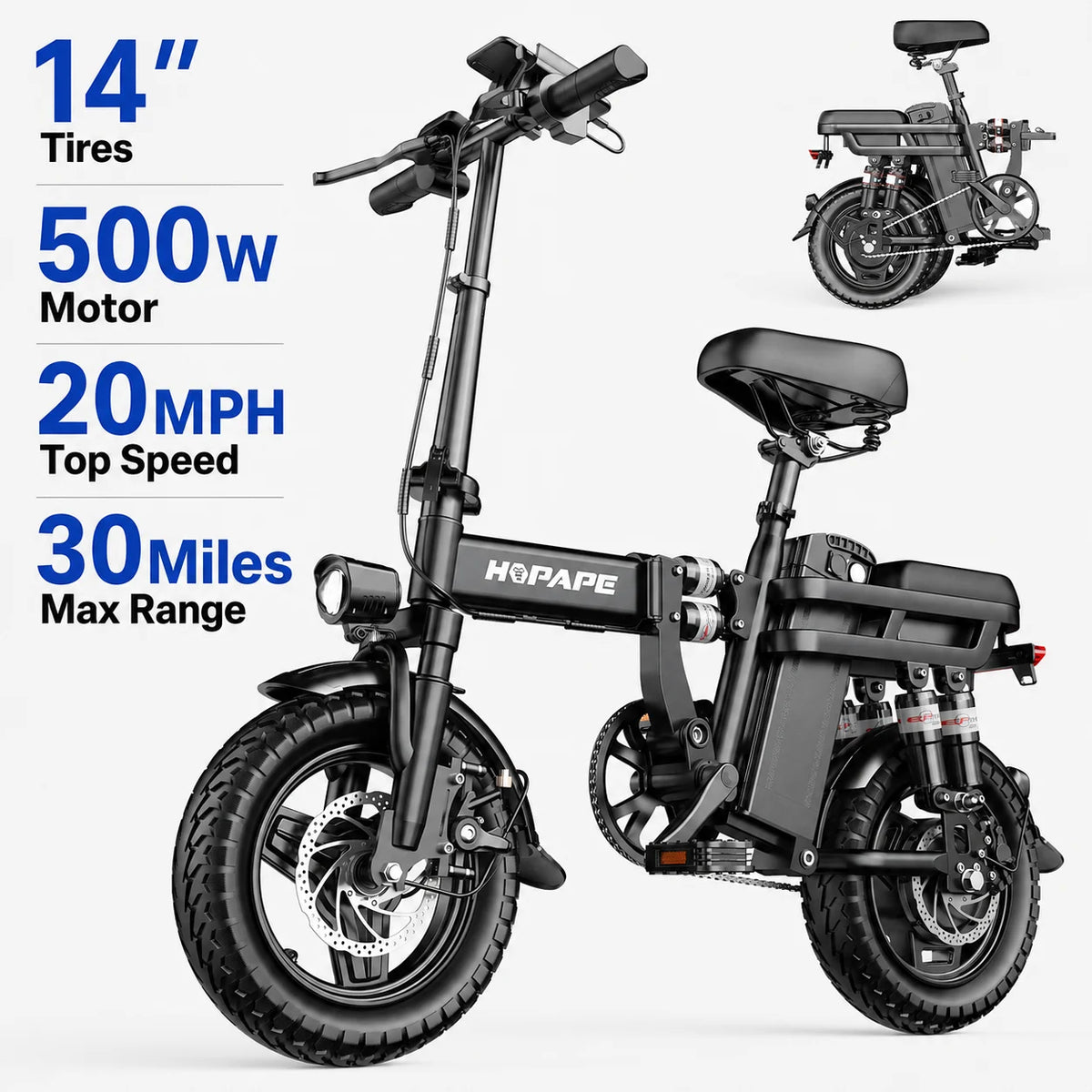 EOEOTWO Heavy Duty Electric Bicycle With Front Suspension