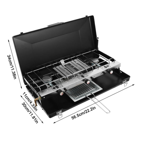 None 4.5kW Gas Camping Stove For Outdoor Cooking Grilling