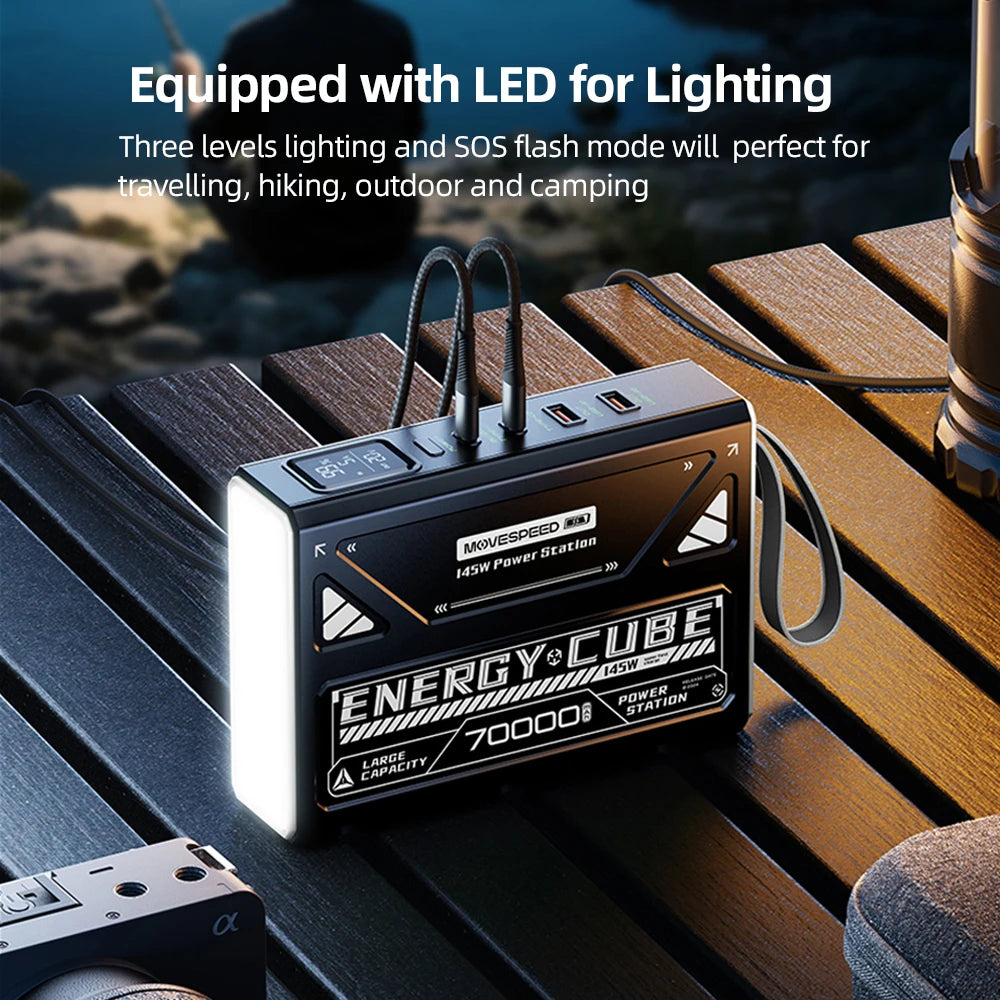 Portable Led Camping Lantern With 70000mAh Rechargeable Emergency Light