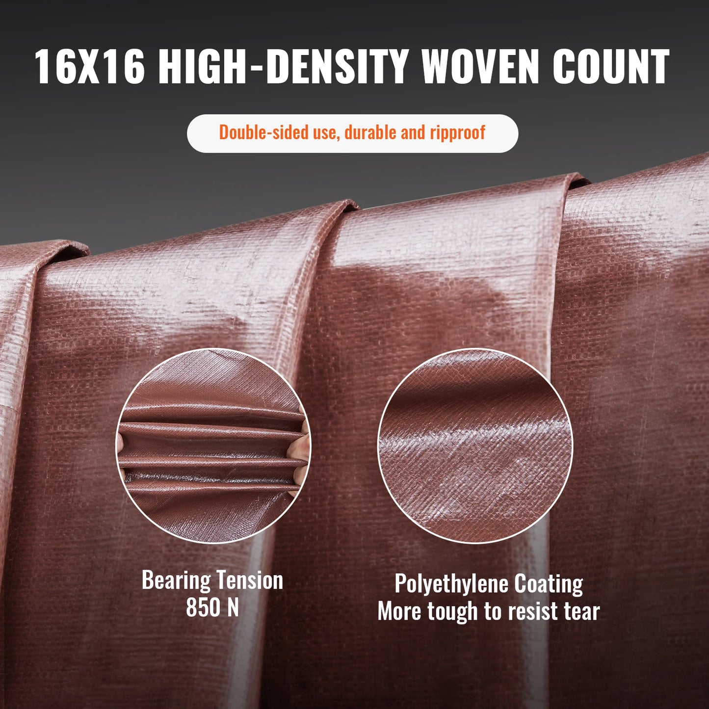 SucceBuy Heavy Duty Waterproof Poly Tarps With Grommets