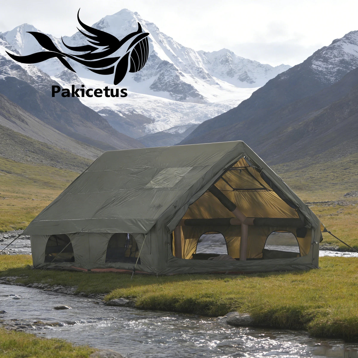 Pakicetus Inflatable Camping Tent Waterproof Portable Outdoor Shelter