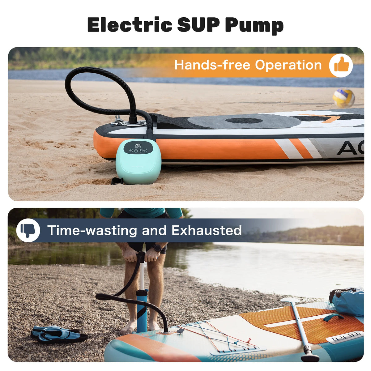 Dwndpump DP3 Electric SUP Pump With Battery Paddle Board Inflator