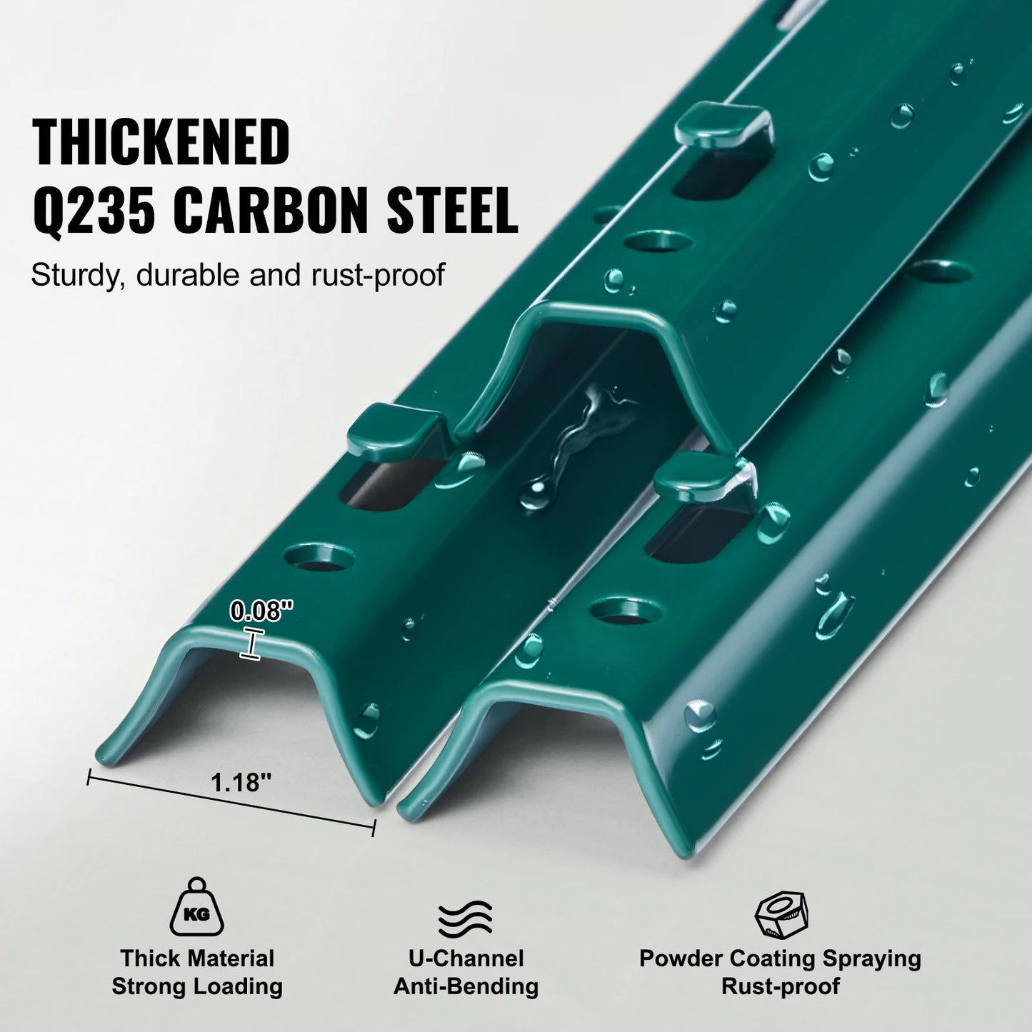 SucceBuy Heavy Duty T Post Steel Fence Stakes For Outdoor Use