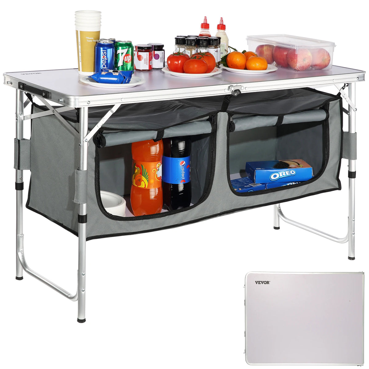 SucceBuy Suitcase Style Folding Picnic Table For Outdoor Camping