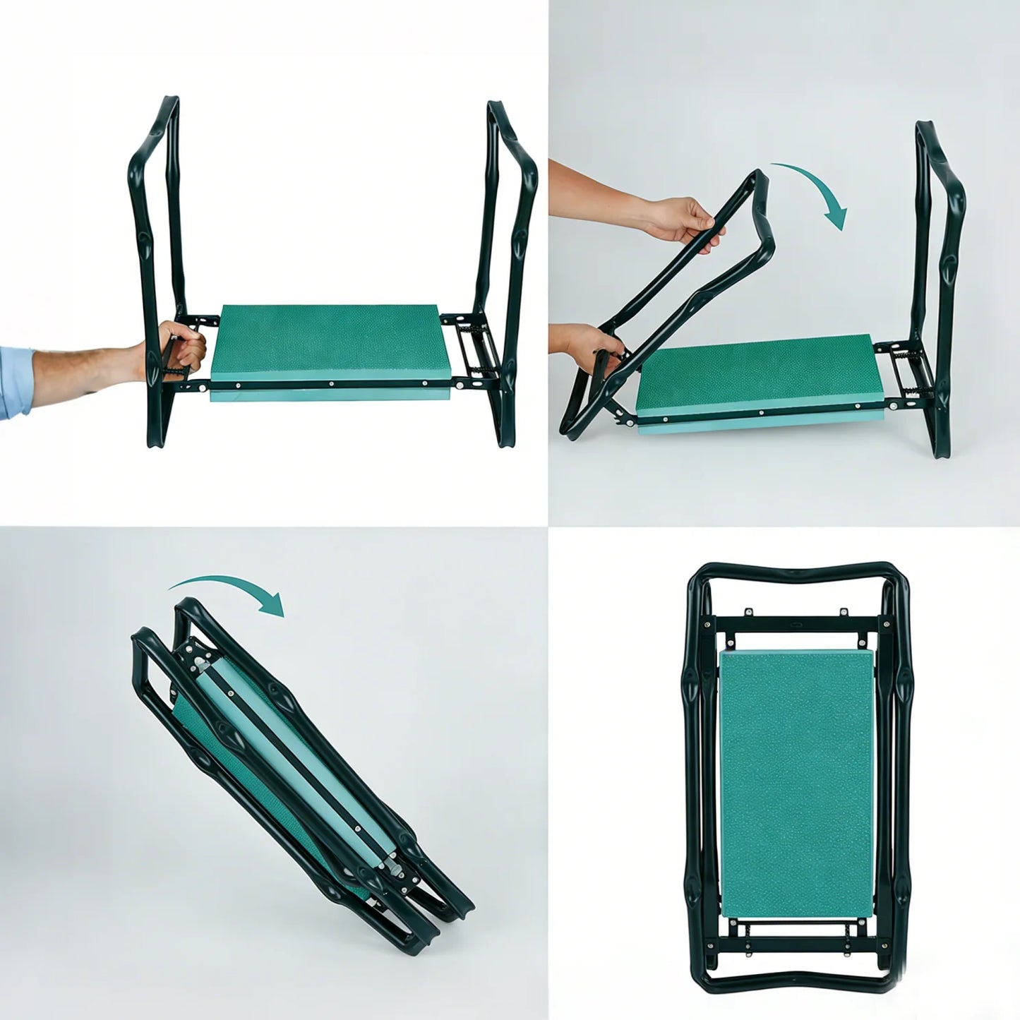 Foldable Dual Purpose Garden Kneeler With Tool Storage Bag