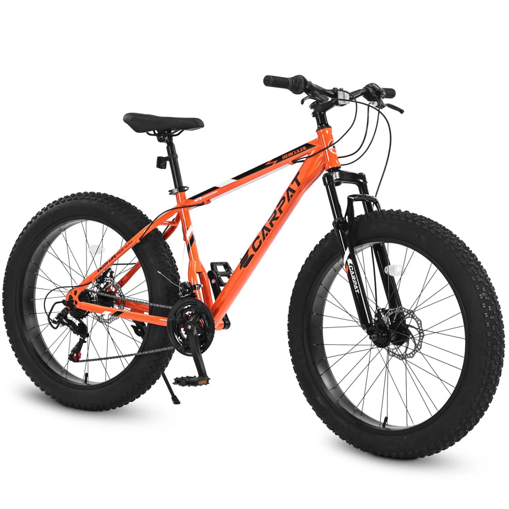 Fat Tire Mountain Bike 21 Speed Dual Disc Brake System