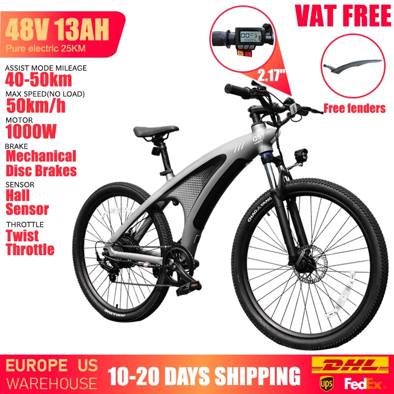 Huanqi Q5 1000W Adult Electric Bike Aluminum Frame