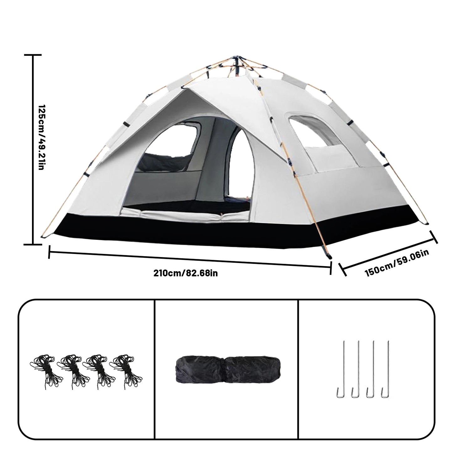 Pakicetus Quick Automatic Sunshade Tent For 3-4 People
