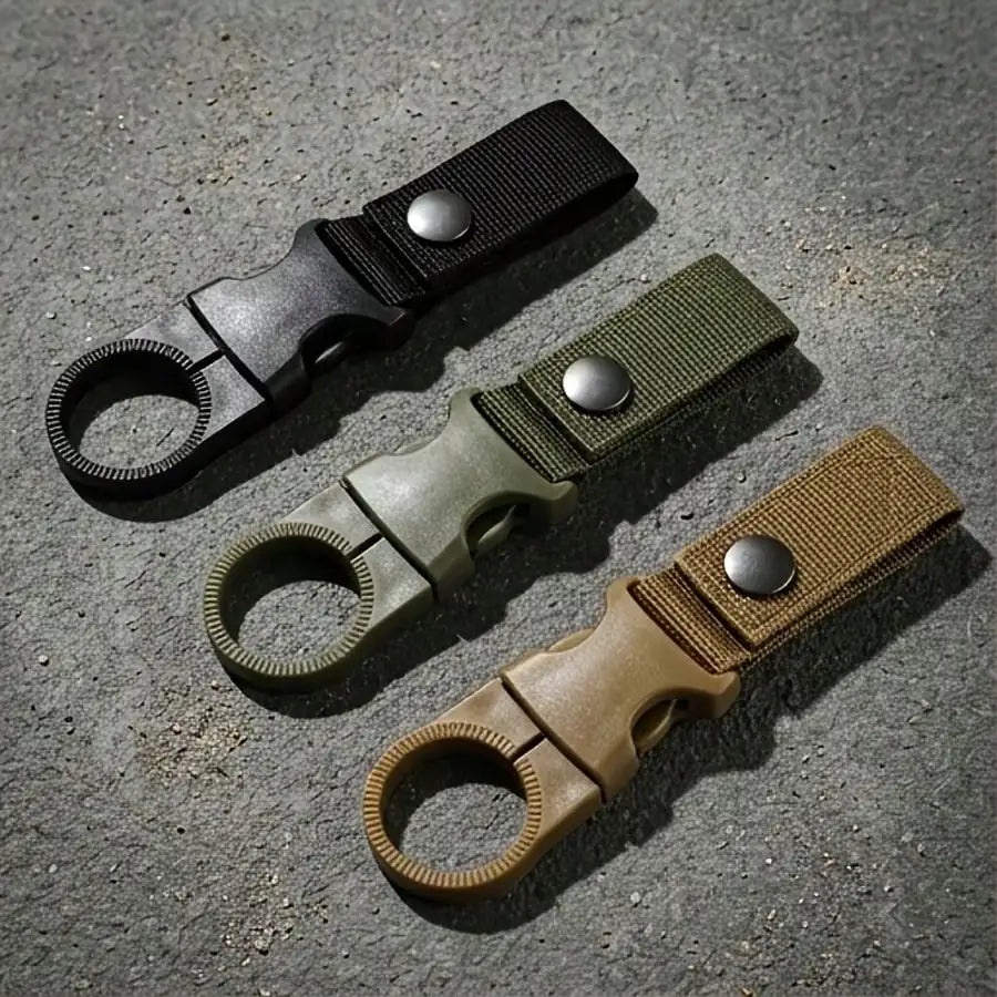 Portable Hiking Water Bottle Carrier Clips for Camping and Travel