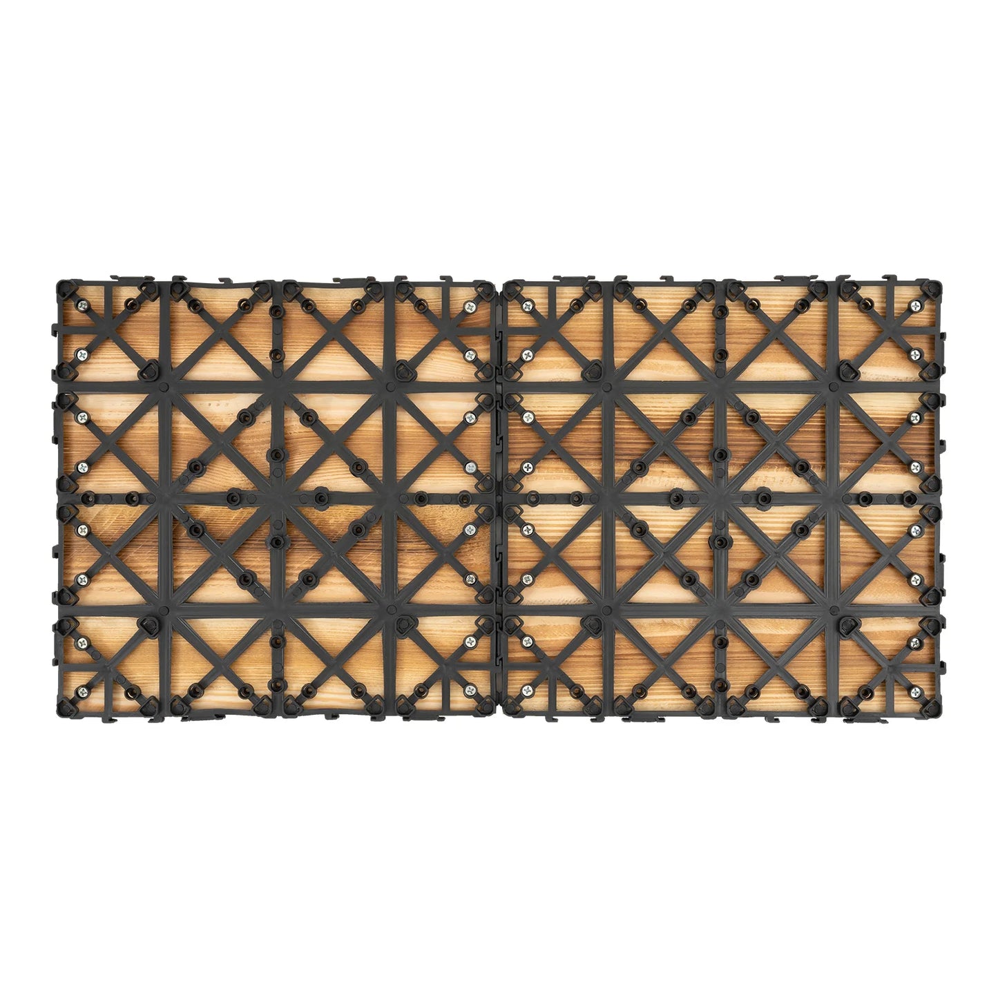 Waterproof Wood Plastic Composite Interlocking Deck Tiles For Outdoor Patios
