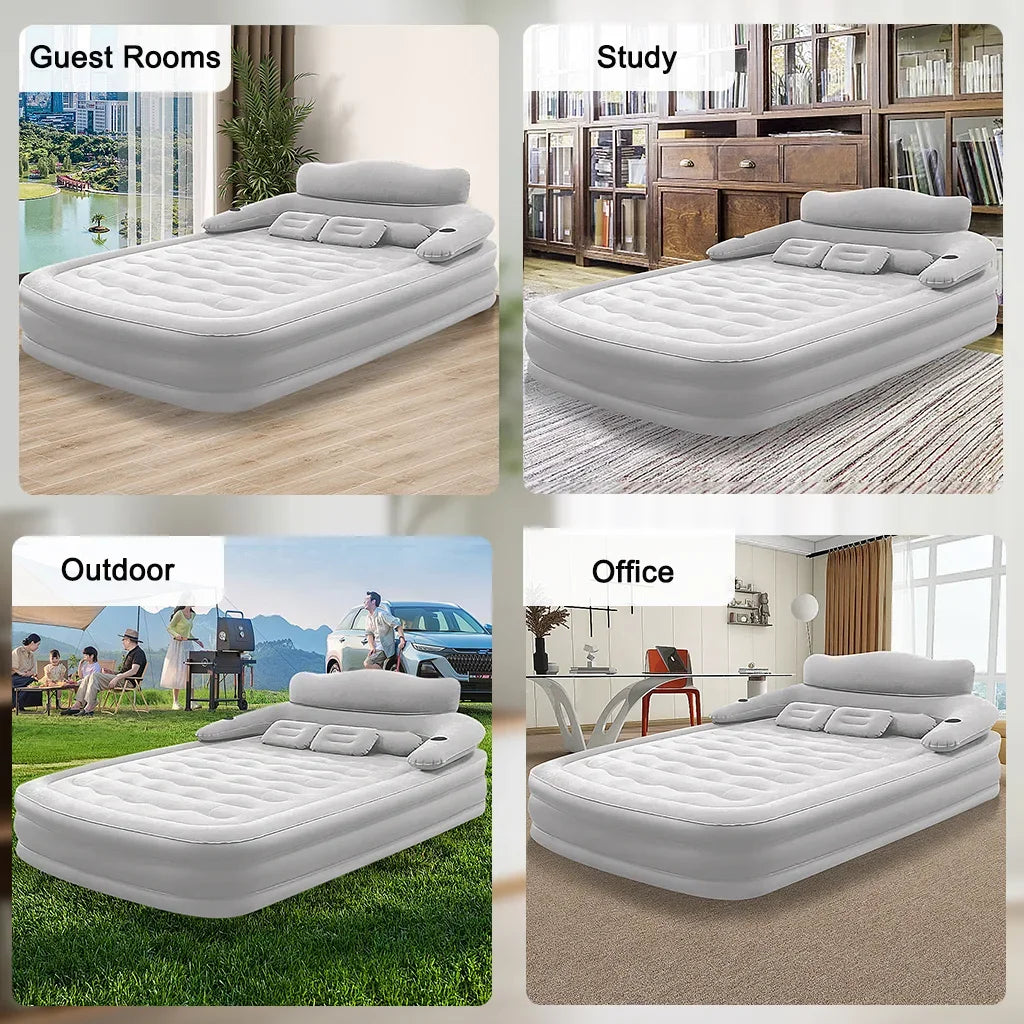 2 Person Built In Pump Camping Mattress PVC Inflatable Thickened Design