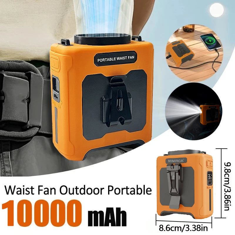 Portable Rechargeable Neck And Waist Clip Cooling Fan
