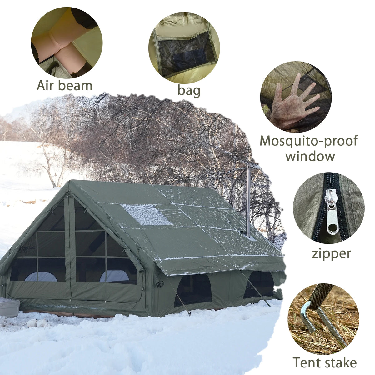 Pakicetus Quick Setup Waterproof Inflatable Camping Tent