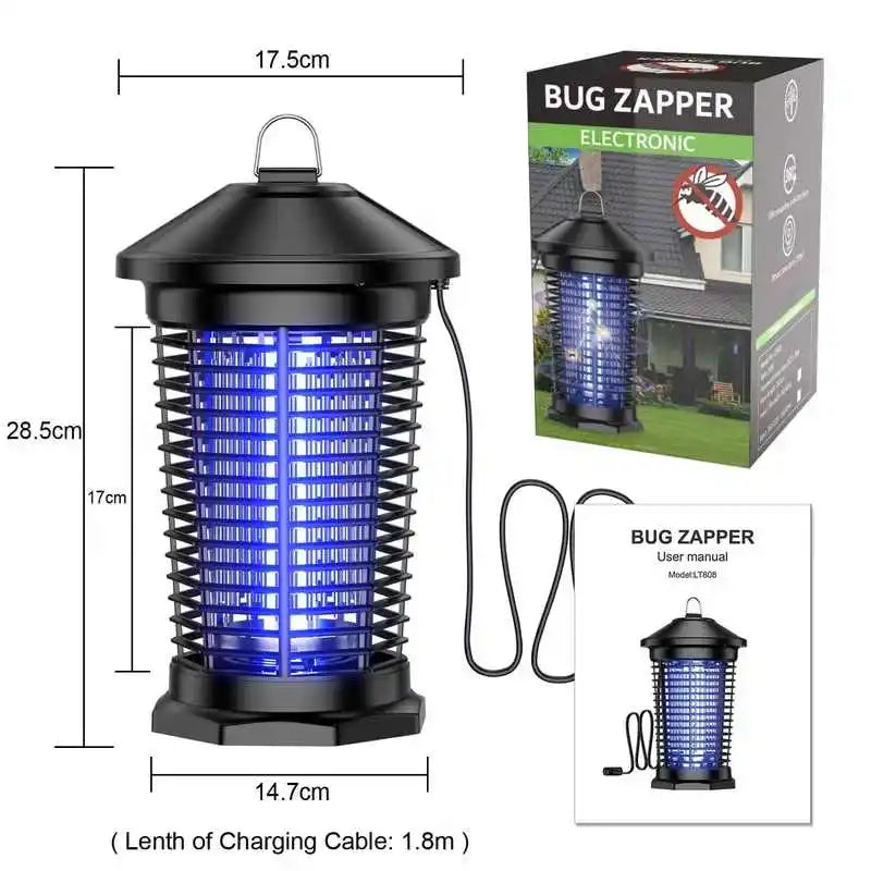 Waterproof Electronic Bug Zapper Lantern For Indoor And Outdoor Use
