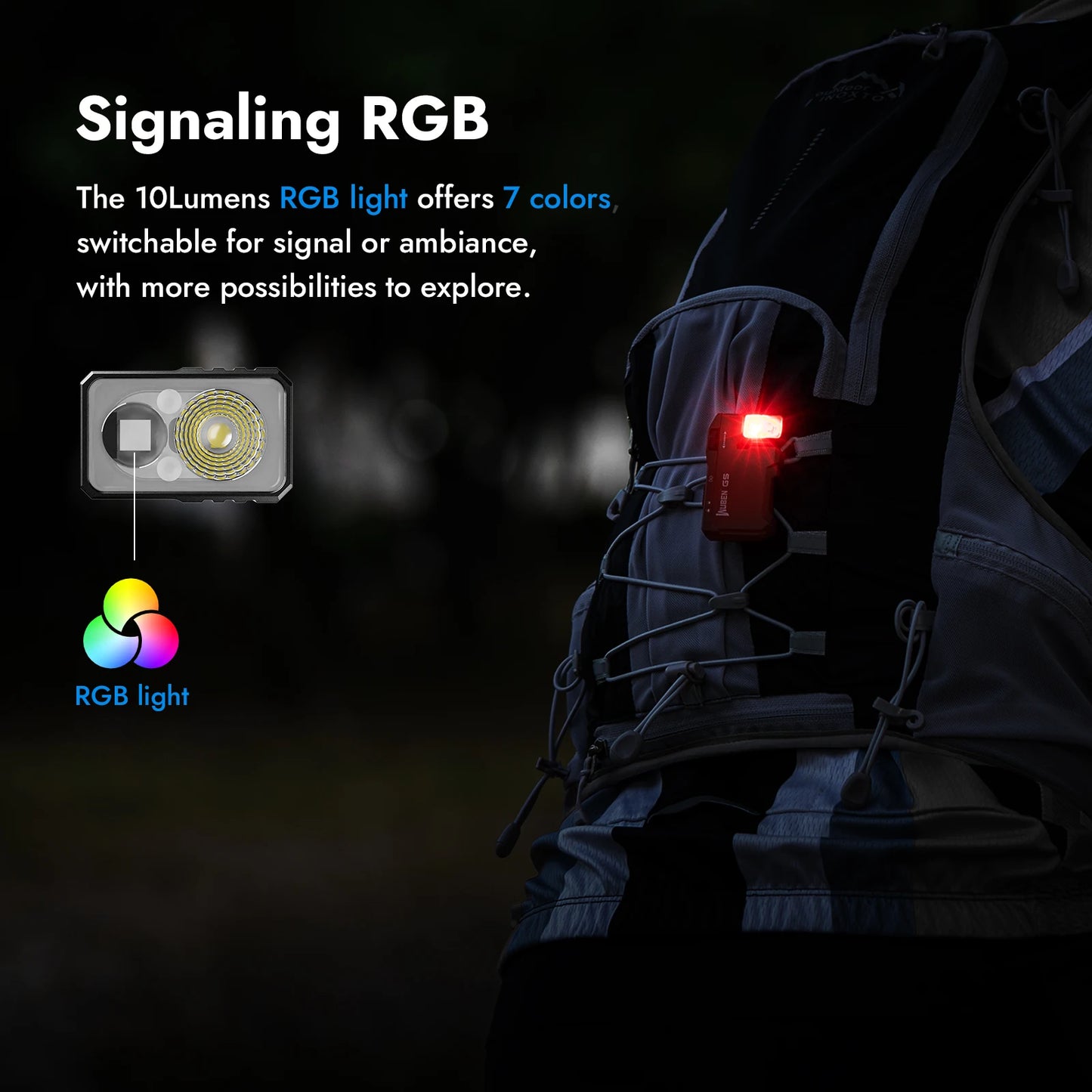 Wuben G5 Multi Color Flashlight 400 Lumen Rechargeable