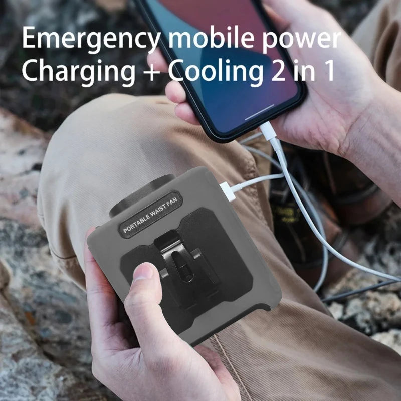 Portable Rechargeable Neck And Waist Clip Cooling Fan