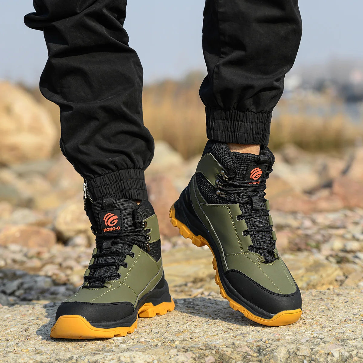 VEIGAR Men's Protective Steel Toe Safety Work Boots