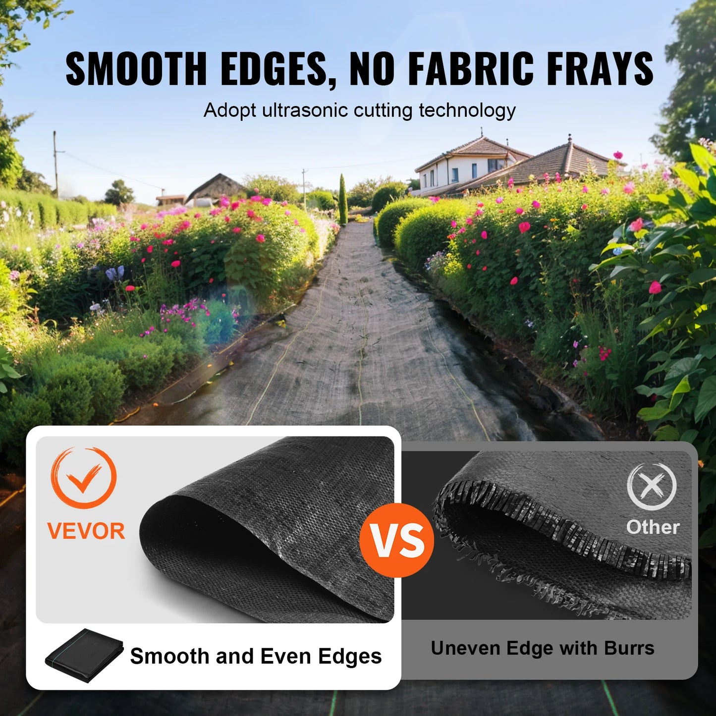VEVOR Premium Heavy Duty Weed Barrier Landscape Fabric