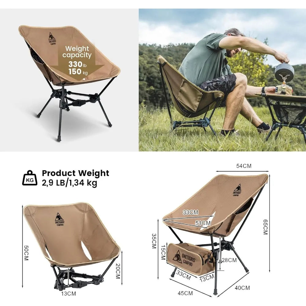 XIUWO Ultralight Foldable Wood Camping Chair For Hiking