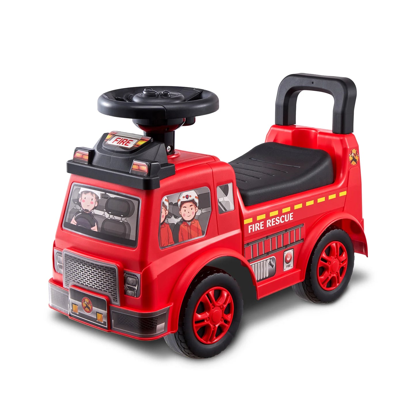 SucceBuy Kids Ride On Push Car With Music And Storage