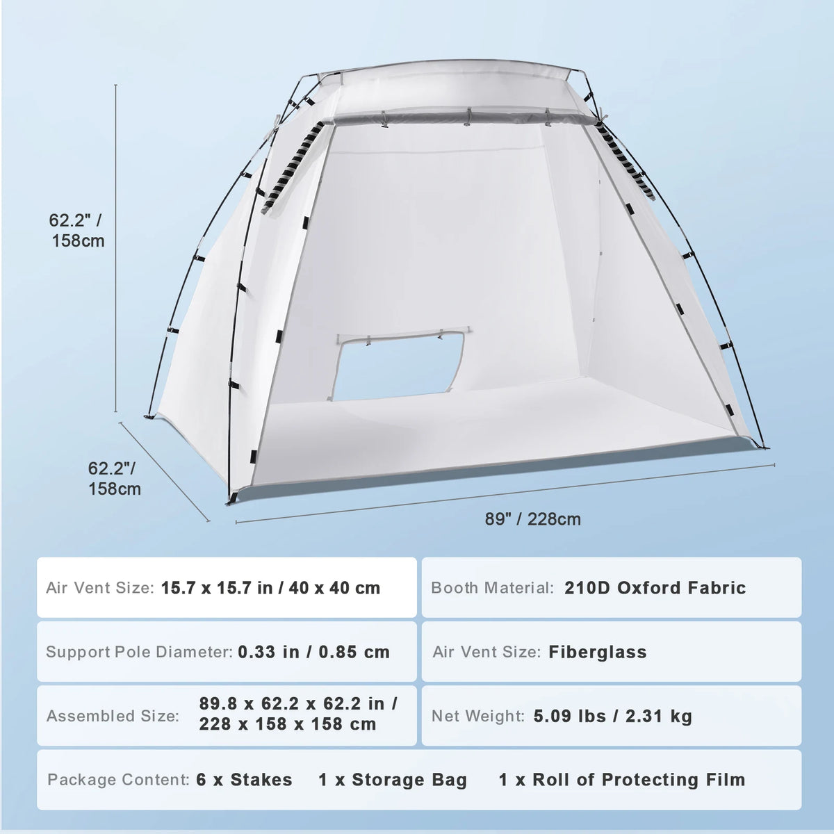 SucceBuy Portable Spray Paint Booth Shelter For DIY Projects