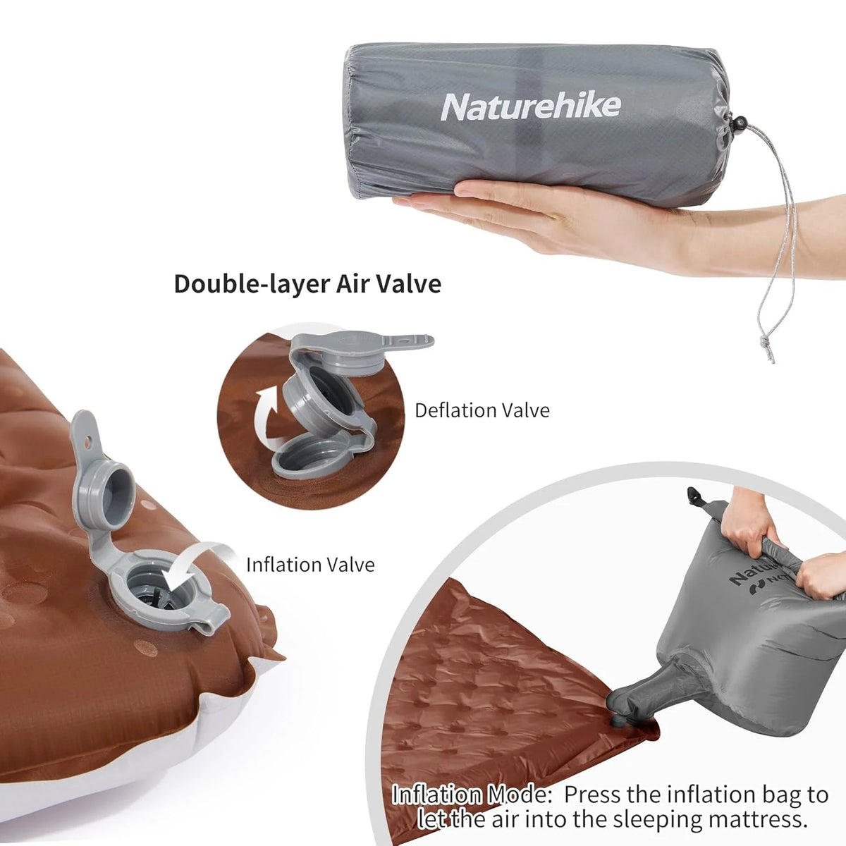 Naturehike Ultralight Inflatable Sleeping Pad For Portable Outdoor Camping