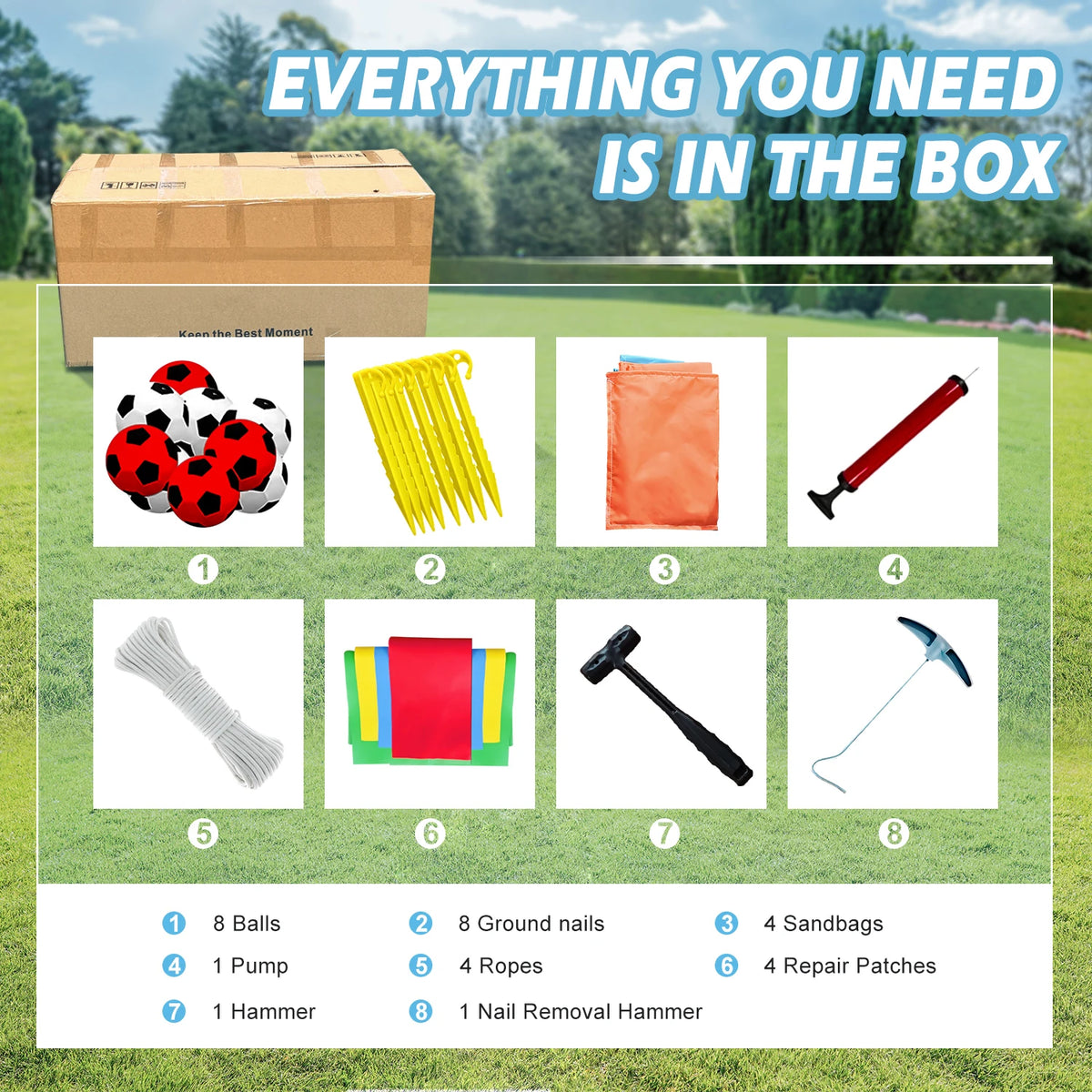 KING INFLATABLE Inflatable Soccer Dart Board for Outdoor Games