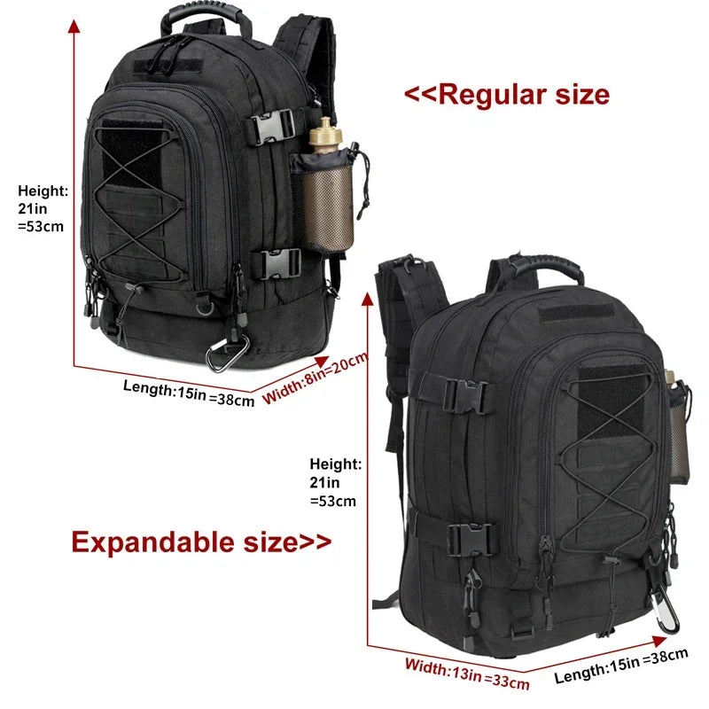 Water Resistant Nylon Tactical Backpack For Outdoor Hiking Travel