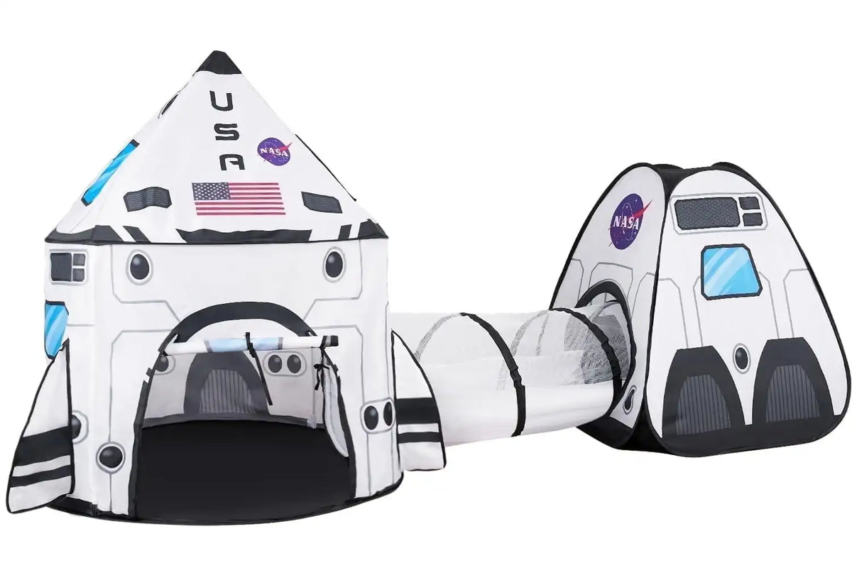 Joyfy Rocket Ship Play Tent Set With Tunnel For Kids