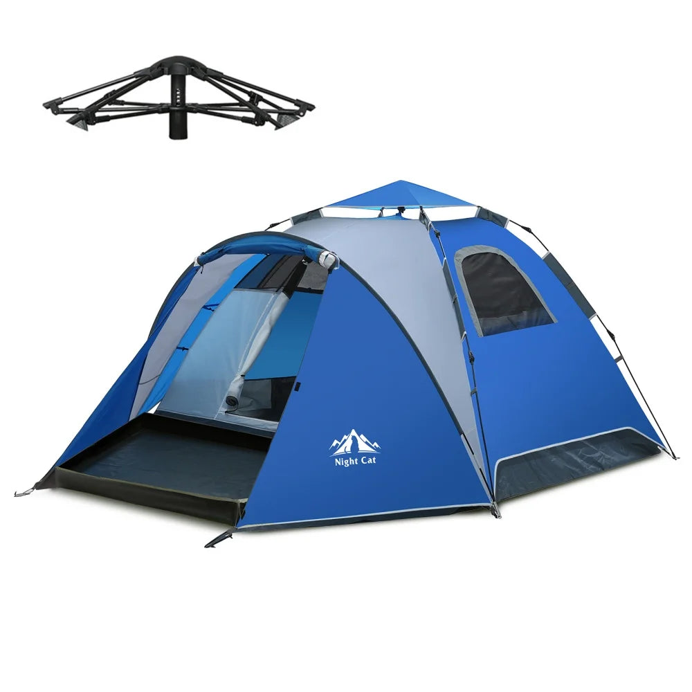 Night Cat Instant Pop Up Camping Tent With Rainfly