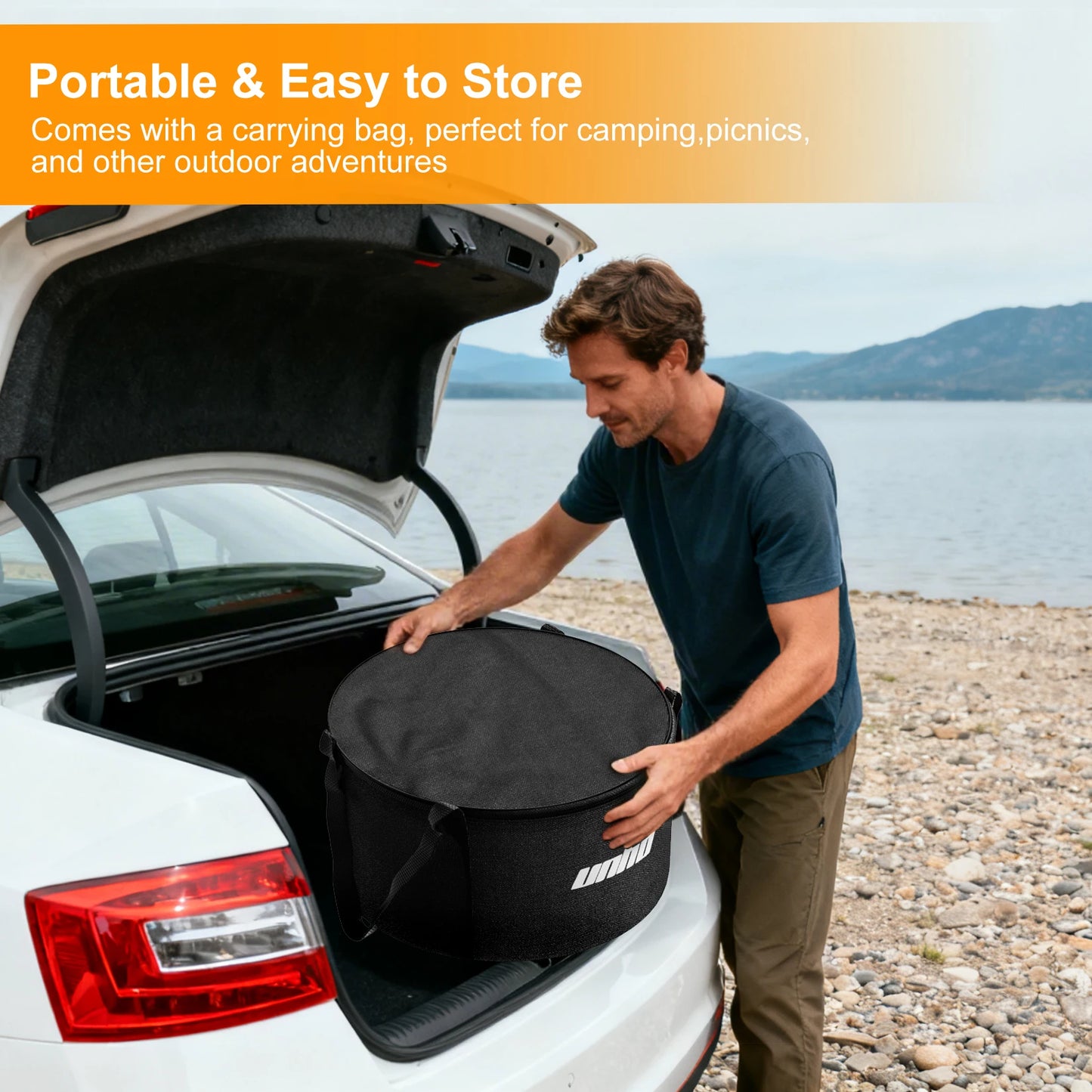 Portable Stainless Steel Smokeless Fire Pit With Carry Bag