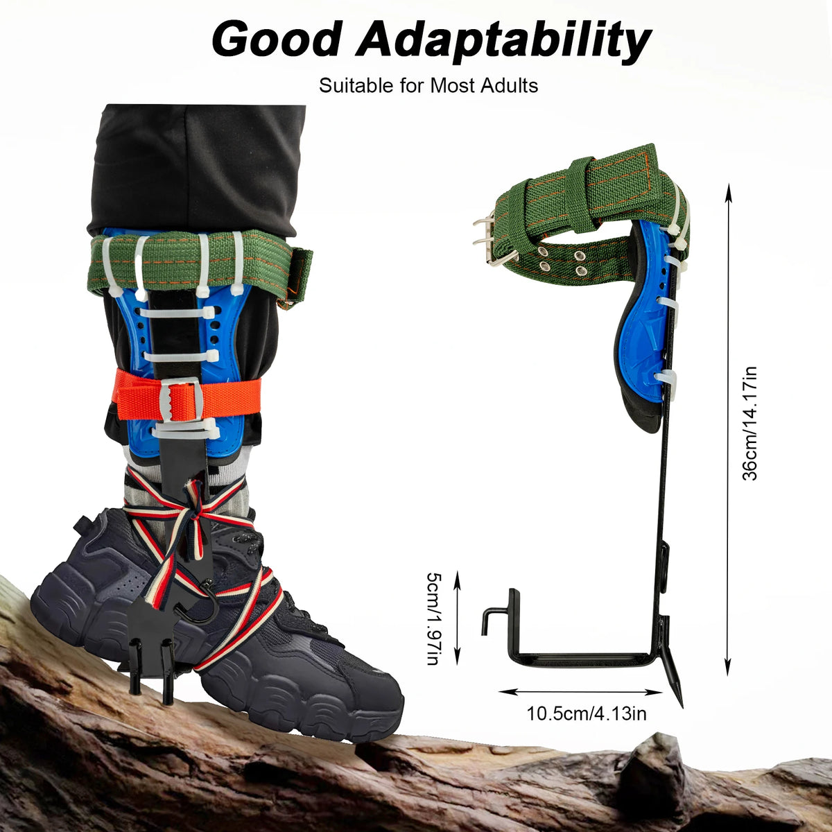 Ergonomic Tree Climbing Spikes With Safety Belt Harness Kit