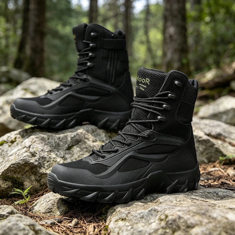 YUYIN Men's Tactical Field Non Slip Outdoor Hiking Boots