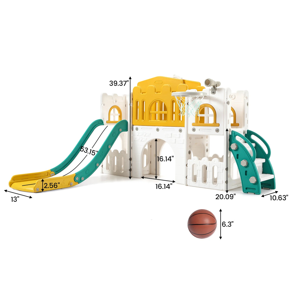 HiMISS Toddler 8 In 1 Indoor Slide Playground With Climber