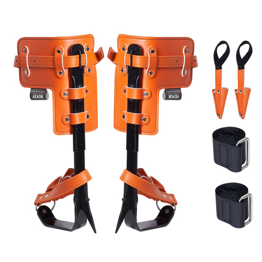 SucceBuy Steel Tree Climbing Spurs With Adjustable Straps And Guards