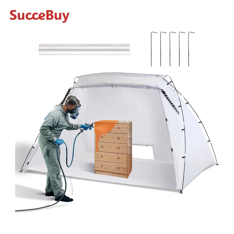 SucceBuy Portable Spray Paint Booth Shelter For DIY Projects