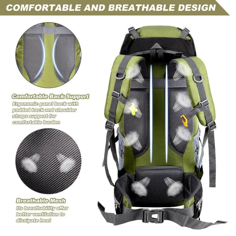 Night Cat Waterproof Hiking Backpack For Camping And Travel